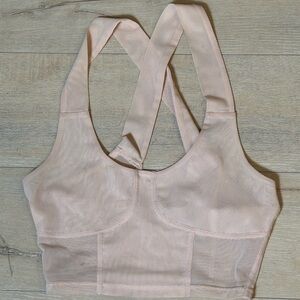 Women's Pink Mesh Top